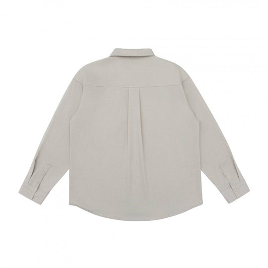 Unisex Oversize-Langarmhemd im Boxy-Cut mit Brusttasche und gerundetem Saum Nord Taschen