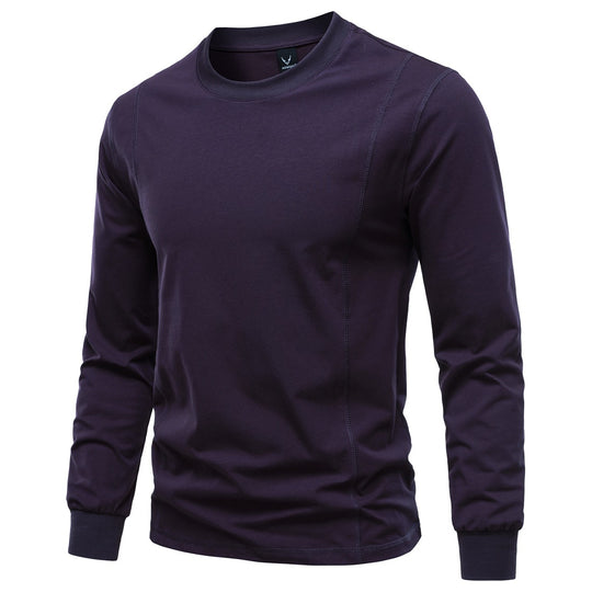 Herren Langarmshirt aus Stretch-Baumwollmix mit Rundhals und Flachnähten Nord Taschen