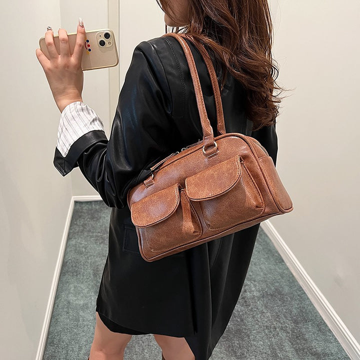 Damen stilvolle Handtasche mit praktischen Außentaschen Nord Taschen