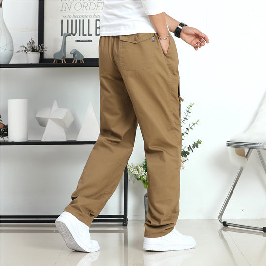 Herren Weite Utility-Cargohose mit elastischem Bund, seitlicher Reißverschlusstasche & vorgeformten Knieeinsätzen Nord Taschen