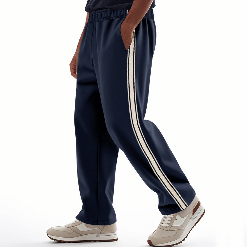 Herren Freizeit-Jogginghose mit seitlichen Streifen und elastischem Bund