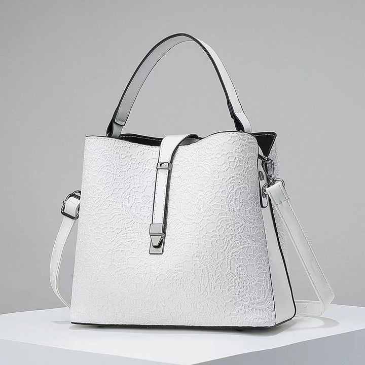 Damen elegante Handtasche mit floralen Spitzenakzenten Nord Taschen