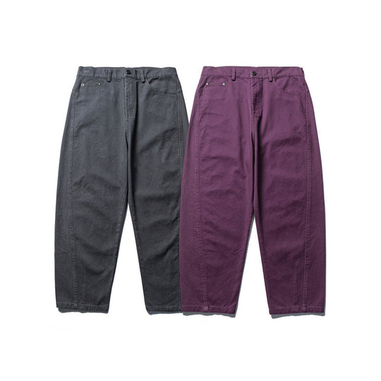 Herren Konisch geschnittene Twill-Hose mit hoher Taille und fünf Taschen Nord Taschen