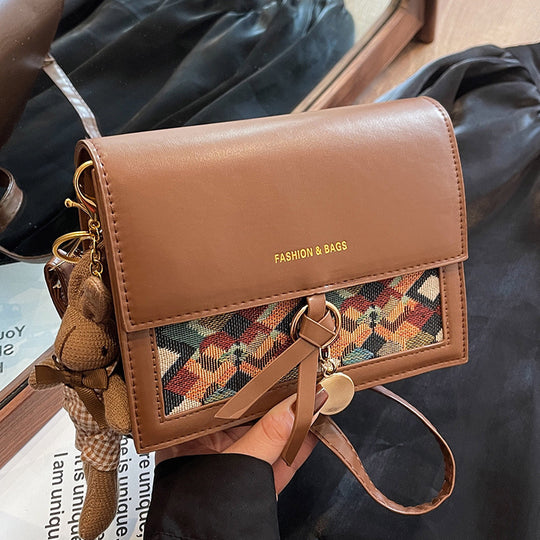 Damen Umhängetasche mit elegantem Knotenverschluss und floralem Muster Nord Taschen