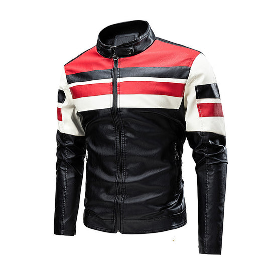 Herren Modische Bikerjacke im Retro-Stil Nord Taschen