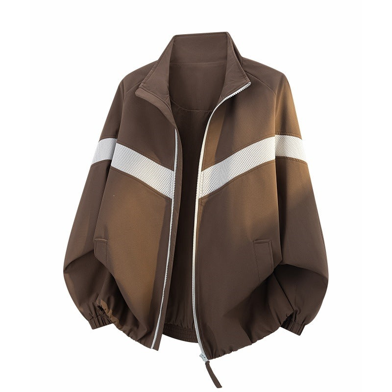 Damen Oversize Freizeit-Trackjacke mit Mesh-Einsätzen und durchgehendem Reißverschluss Nord Taschen