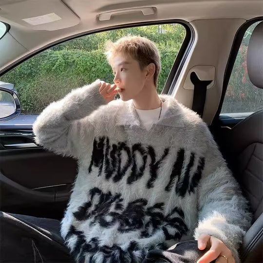 Damen Modischer Pullover mit einzigartigem Schriftzug Nord Taschen