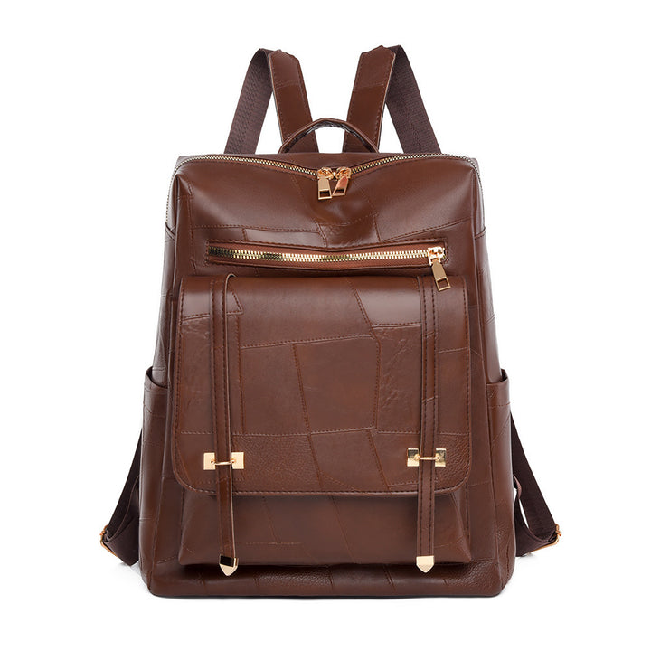 Damen eleganter Rucksack mit strukturiertem Design und goldenen Akzenten Nord Taschen