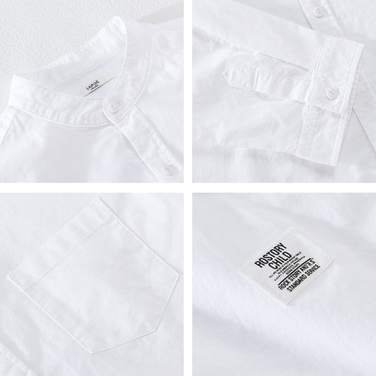 Herren Stehkragen-Overshirt aus Baumwollmix mit Brusttasche und entspannter Passform Nord Taschen