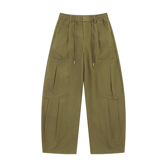 Damen Weite Cargo-Culotte mit elastischem Bund und großen Pattentaschen Nord Taschen