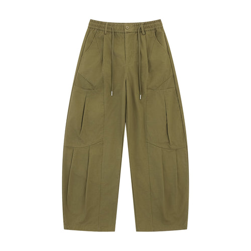 Damen Weite Cargo-Culotte mit elastischem Bund und großen Pattentaschen Nord Taschen