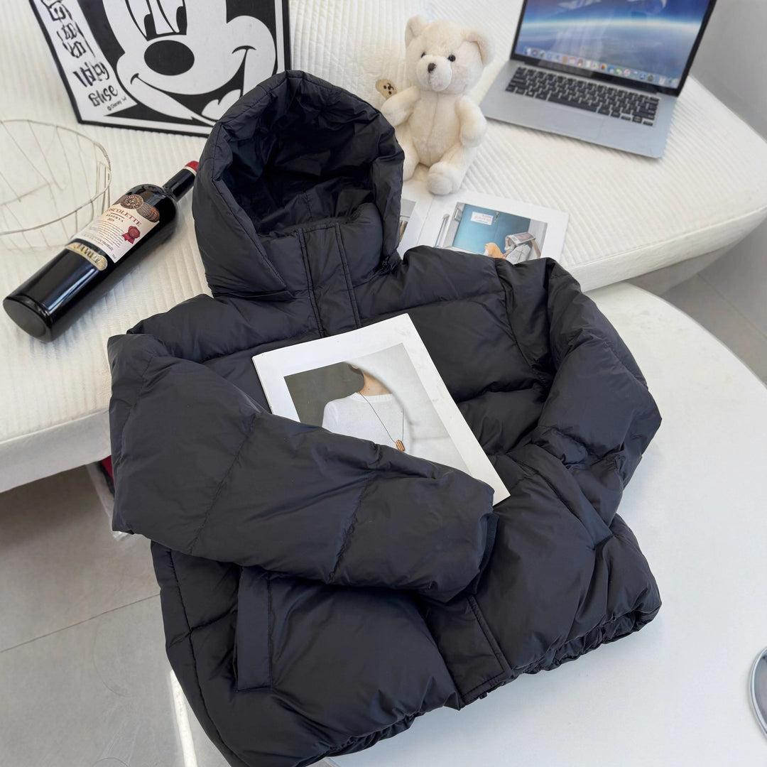 Damen Gepolsterte Kapuzen‑Steppjacke mit hohem Kragen und Oversize‑Silhouette Nord Taschen