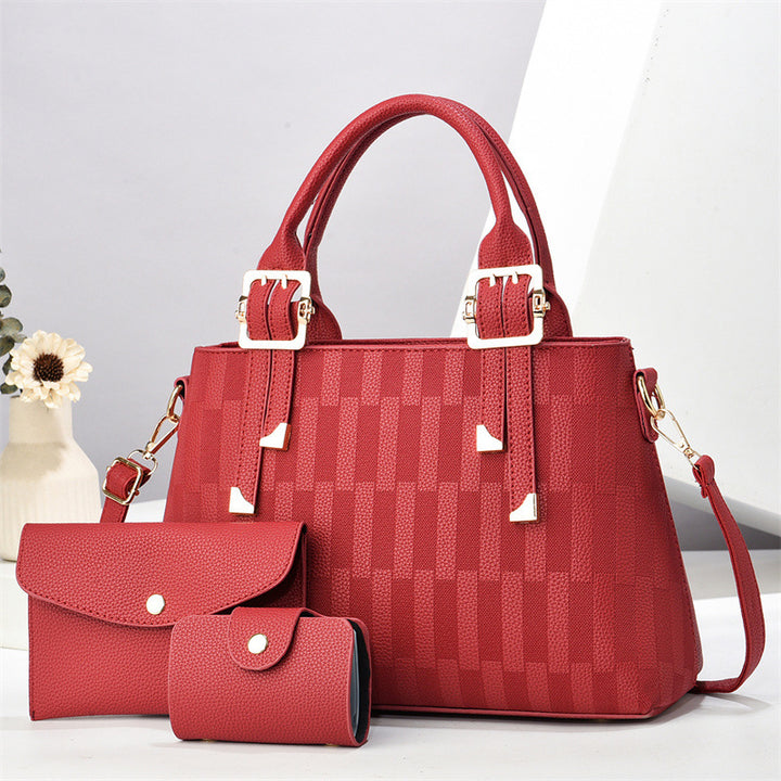 Damen Designer-Handtasche mit strukturiertem Obermaterial und abnehmbaren Mini-Accessoires Nord Taschen
