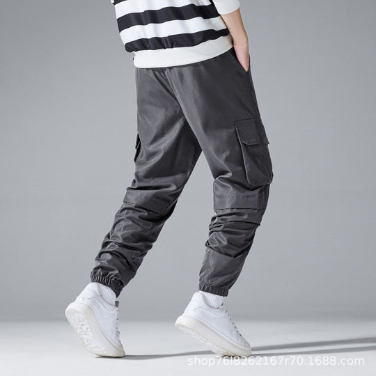 Herren Cargo-Jogginghose mit Tunnelzug, elastischen Knöchelbündchen & Mehrfachtaschen Nord Taschen