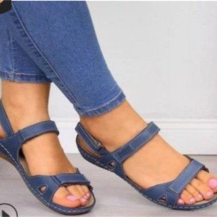 Damen Bequeme und verstellbare Sandalen mit Fußbett