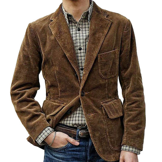 Herren Cordblazer mit modernem Schnitt - Arvani