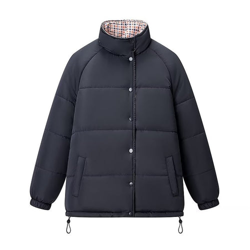Damen Wattierte Steppjacke mit Stehkragen, Raglanärmeln und verstellbarem Saum Nord Taschen