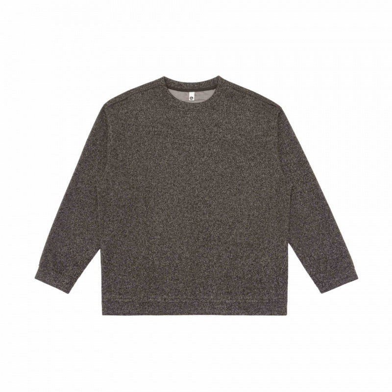 Unisex Oversize melierter Strickpullover im Boxy‑Cut mit Rundhals Nord Taschen