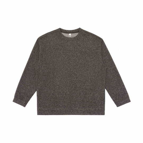 Unisex Oversize melierter Strickpullover im Boxy‑Cut mit Rundhals Nord Taschen