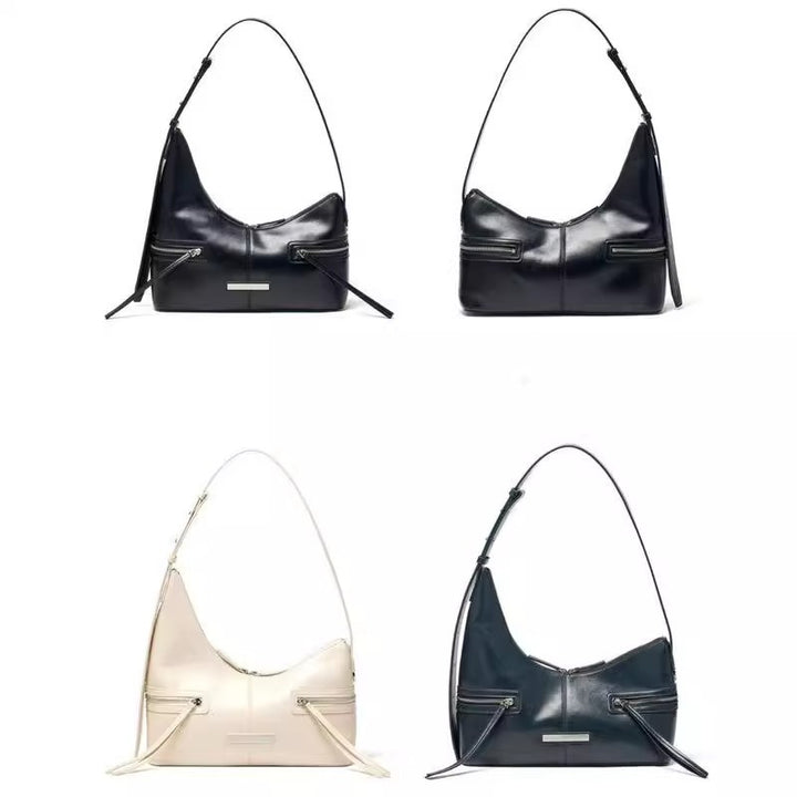 Damen Hobo-Tasche mit luxuriösem Glanz und praktischen Reißverschlussfächern Nord Taschen