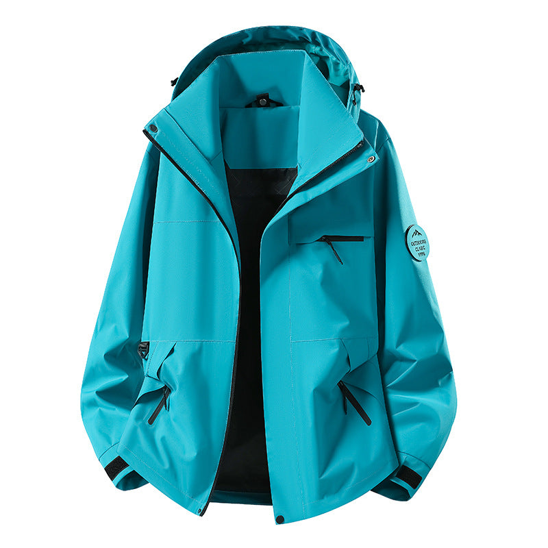 Herren Wetterfeste dreilagige Hardshelljacke mit verstellbarer Kapuze, verschweißten Nähten & Multifunktionstaschen Nord Taschen