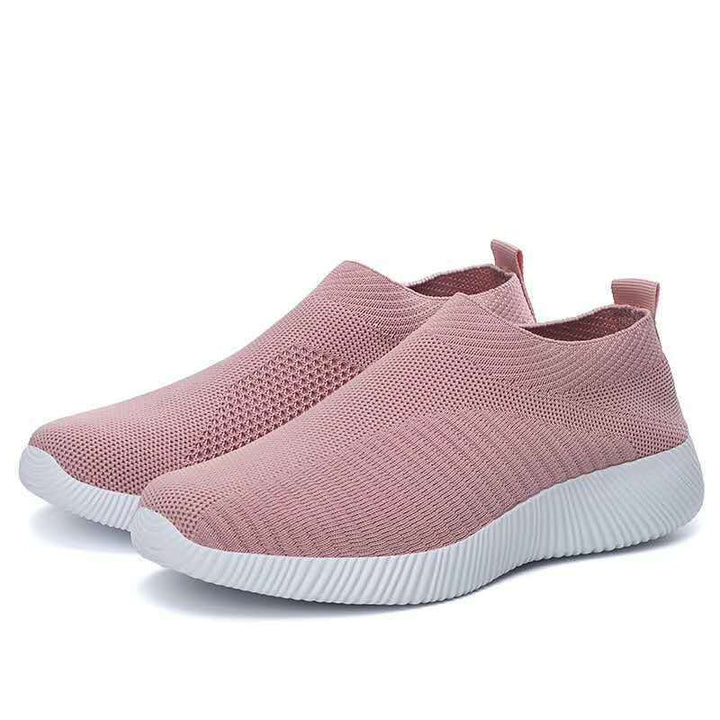 Damen luftige Slip-On Sneakers mit atmungsaktivem Design