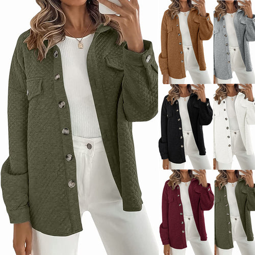 Damen Stepp-Hemdjacke mit kastiger Oversize-Passform und aufgesetzten Brusttaschen Nord Taschen