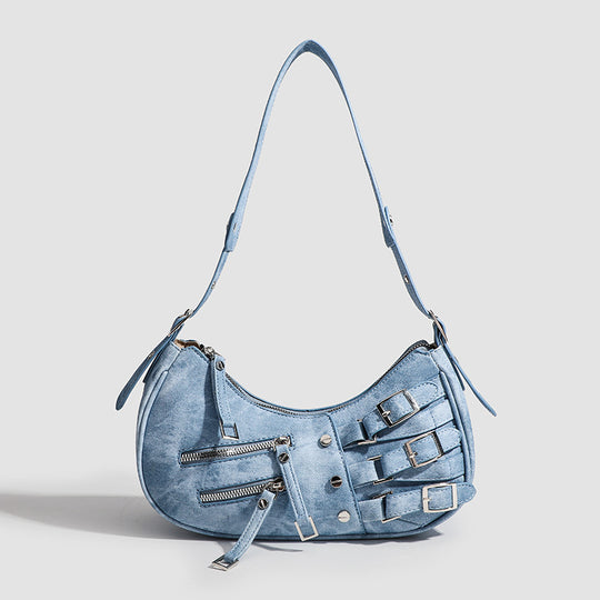 Damen Designer Umhängetasche mit stilvollen Schnallen und praktischen Reißverschlüssen Nord Taschen