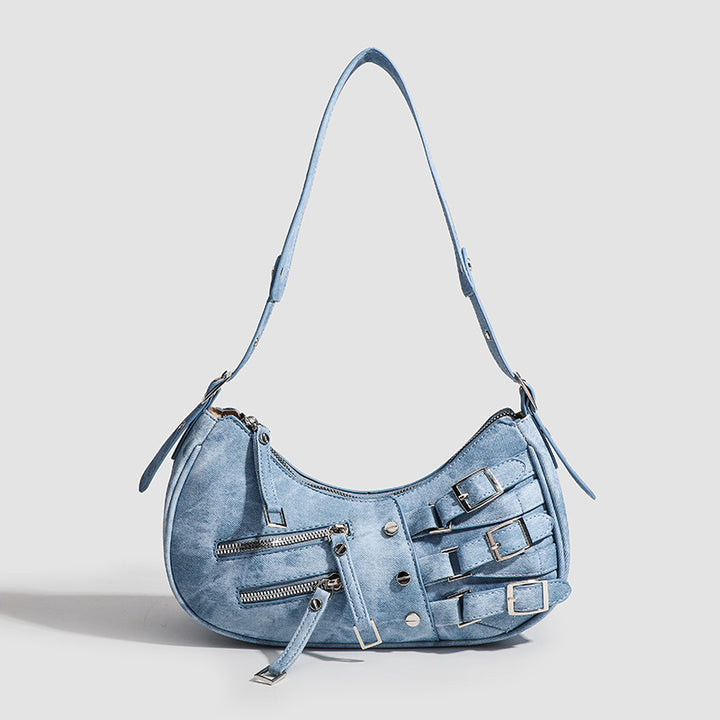Damen Designer Umhängetasche mit stilvollen Schnallen und praktischen Reißverschlüssen Nord Taschen