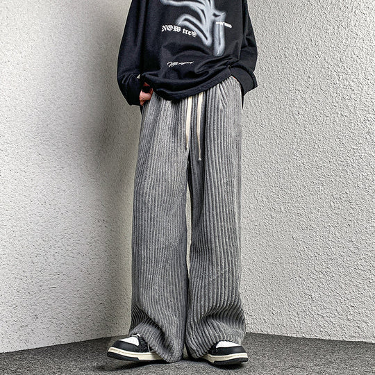 Damen Extraweite Cordhose mit Kordelzug, Rippenstruktur und weitem Bein Nord Taschen
