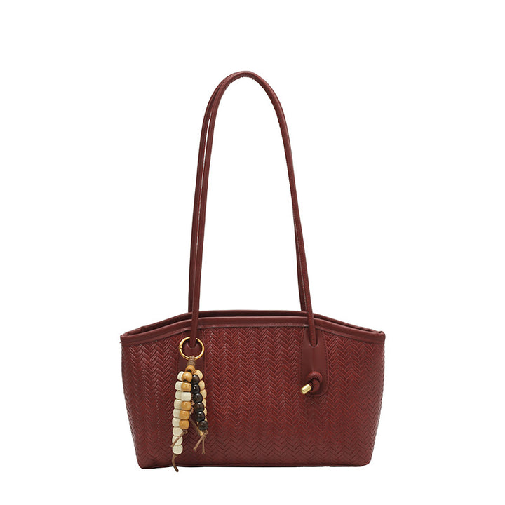 Damen Shopper-Tasche mit strukturiertem Design und verspieltem Anhänger Nord Taschen