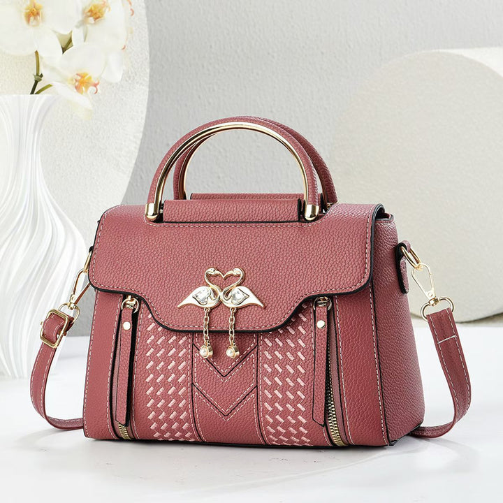 Damen elegante Handtasche mit auffälligem Schmuckdetail und verstellbarem Schultergurt Nord Taschen