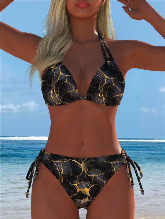 Damen Bikini-Set mit verspieltem Schnitt und trendigem Mustermix Nord Taschen