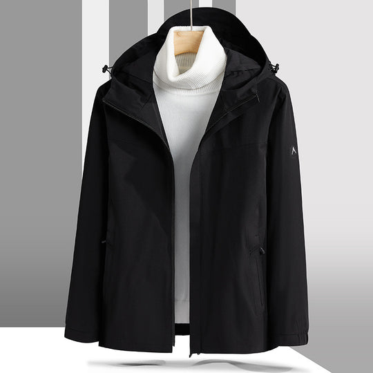 Herren Leichte technische Softshelljacke mit verstellbarer Kapuze und minimalistischer Sportpassform Nord Taschen