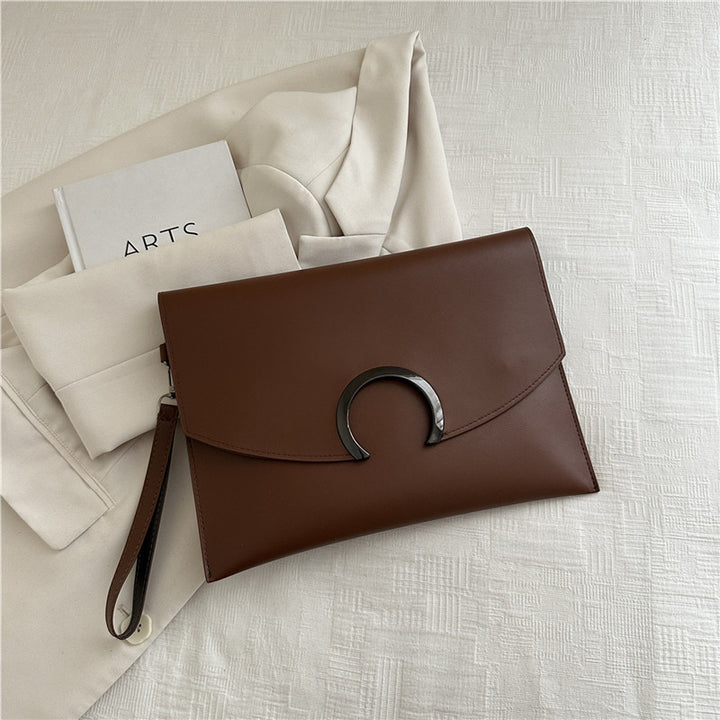 Damen elegante Clutch-Tasche mit künstlerischem Metallverschluss Nord Taschen