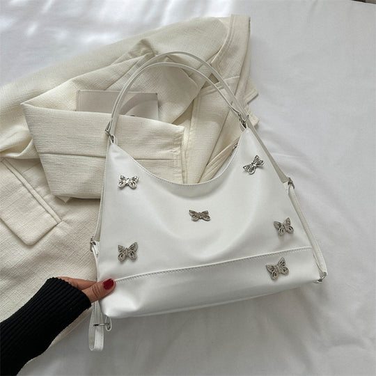 Damen Hobo-Tasche mit verspielten Schmetterlingsapplikationen und verstellbarem Schulterriemen Nord Taschen