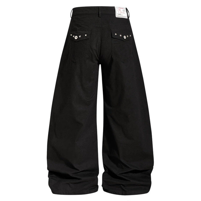 Damen Weite Culotte‑Hose mit hohem Bund, Taschen‑Details und markanten Teilungsnähten Nord Taschen