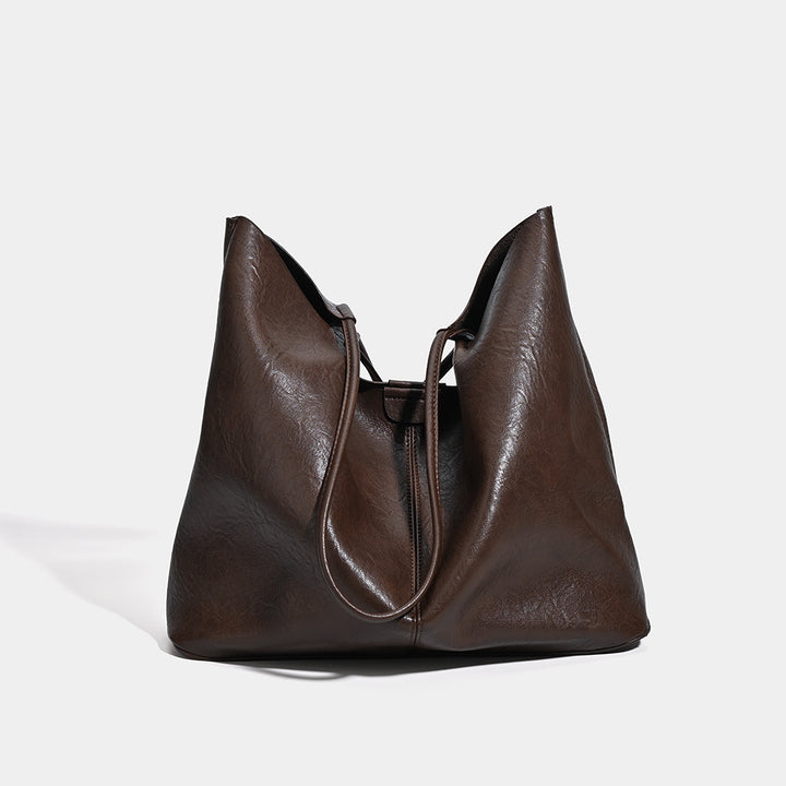 Damen Shopper-Tasche mit feiner strukturierter Oberfläche und edlen Lederakzenten Nord Taschen