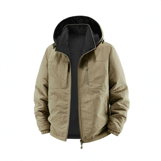 Herren Thermo-Fieldjacke mit Fleece-Innenfutter, Kapuze und Fronttaschen Nord Taschen
