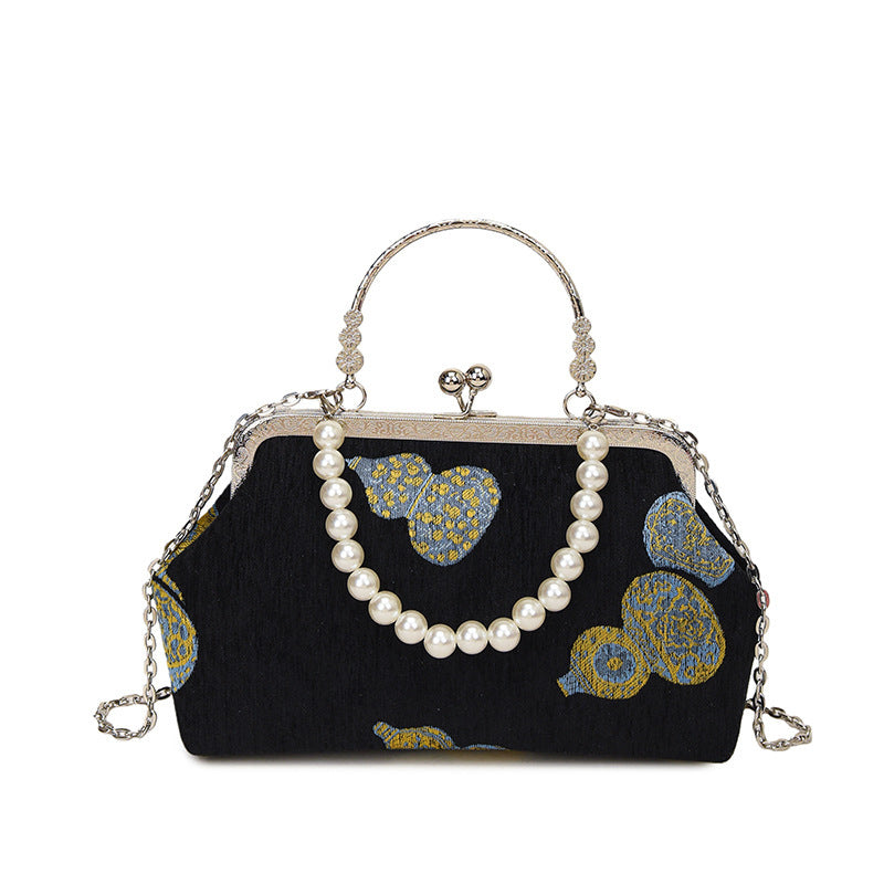 Damen elegante Handtasche mit funkelnden Perlenakzenten Nord Taschen