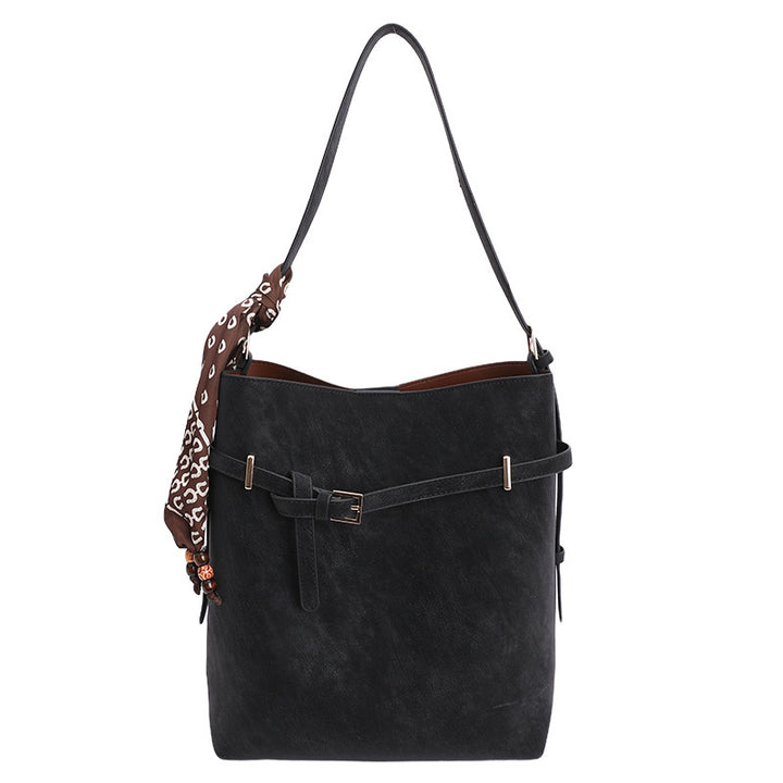 Damen elegante Hobo-Tasche mit stilvollem Halsschal Nord Taschen