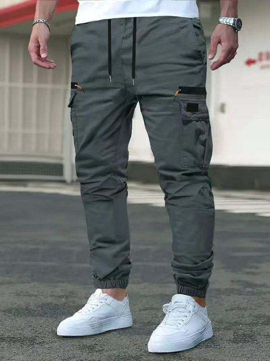 Herren Cargo-Jogginghose mit multifunktionalen Reißverschluss- und Klappentaschen, elastischem Bund & Bündchen Nord Taschen