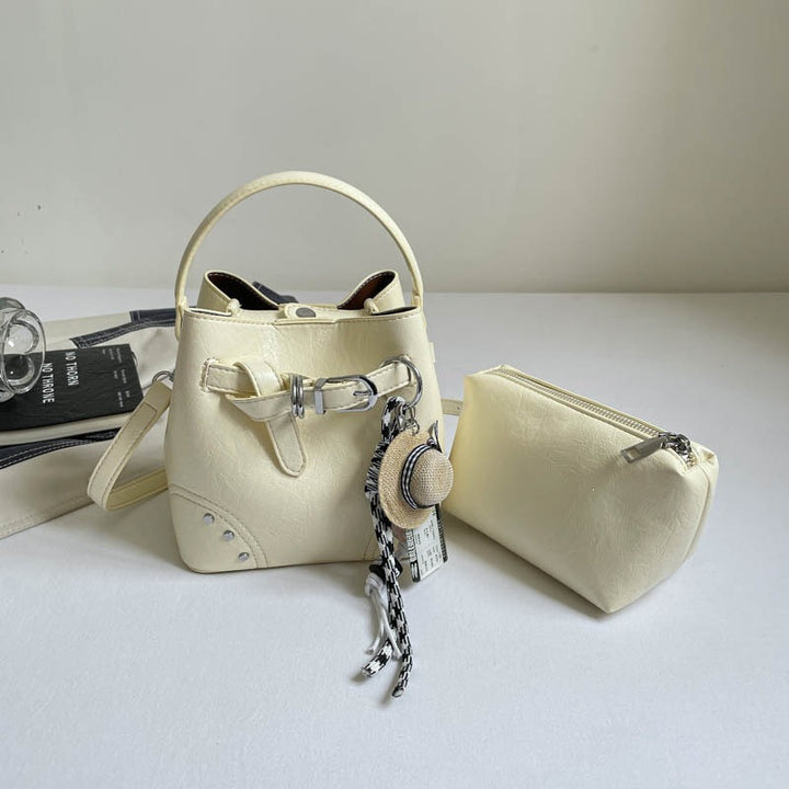 Damen stilvolle Mini-Beuteltasche mit abnehmbarem Kosmetiktäschchen Nord Taschen