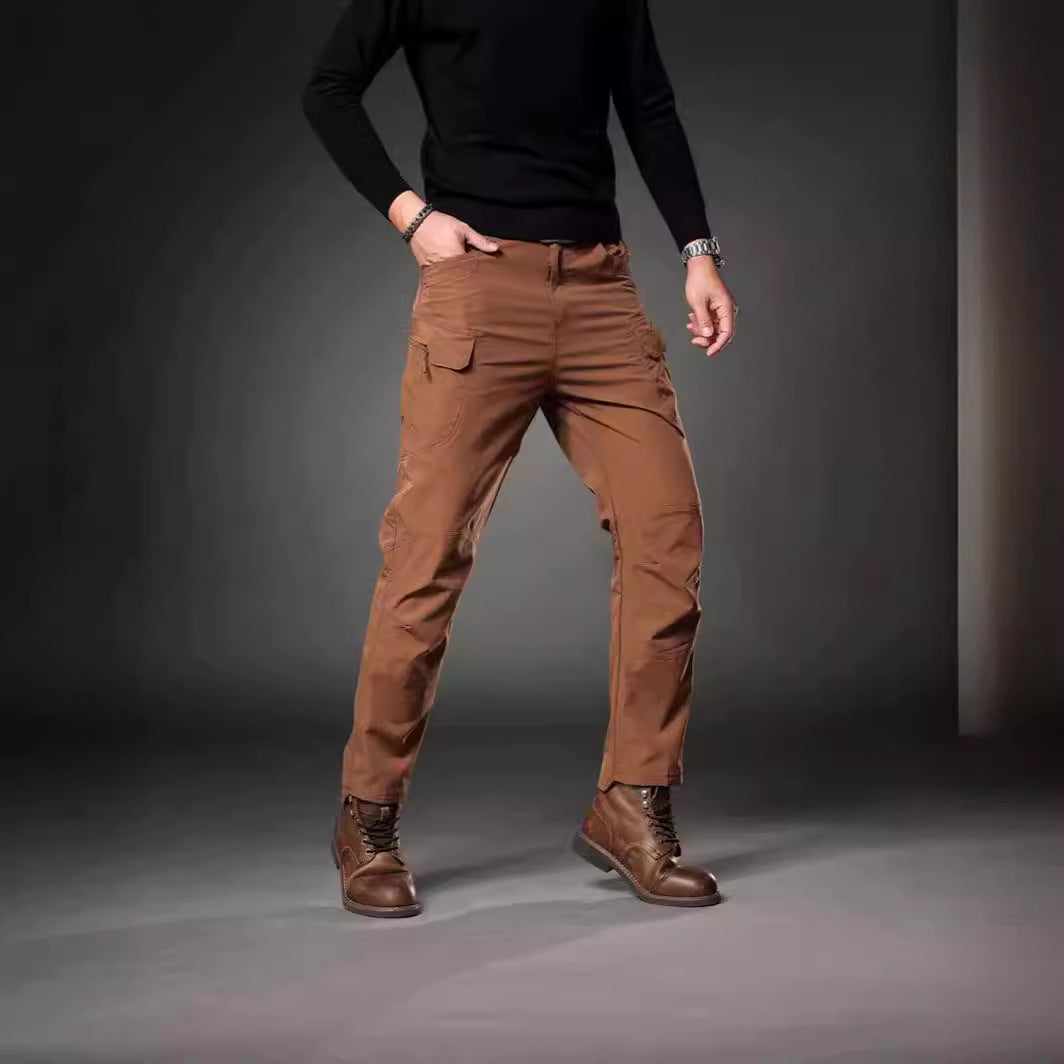 Herren Trekking‑Cargohose mit Knieverstärkung, multifunktionalen Taschen und geradem Schnitt Nord Taschen