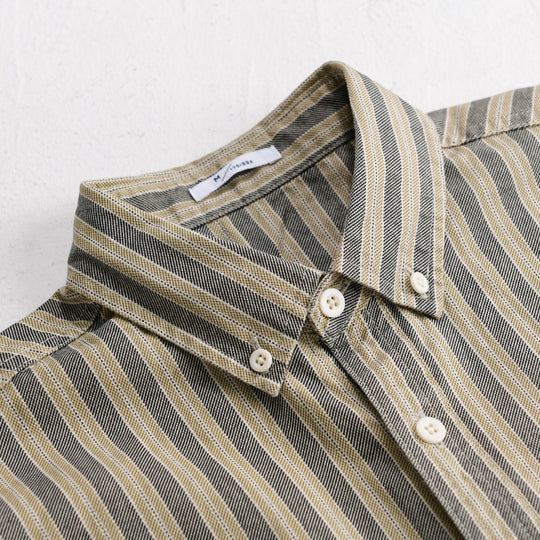 Herren Hemd mit Button-Down-Kragen aus atmungsaktivem Leinen-Baumwollmix in Relaxed-Passform Nord Taschen