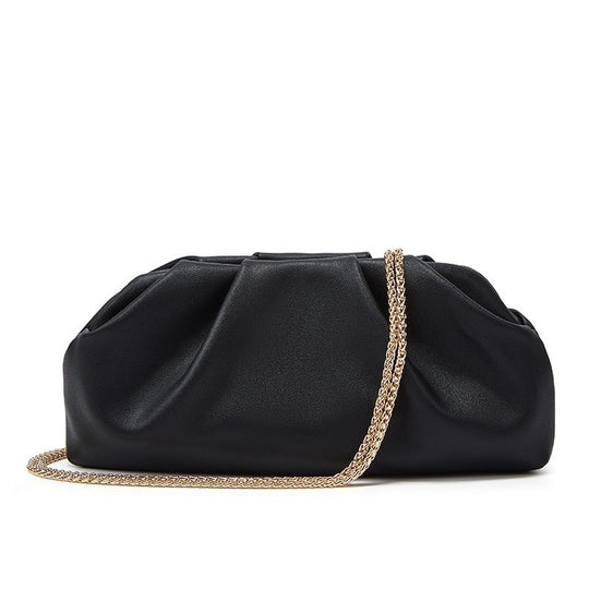 Damen Clutch mit luxuriösem metallic Finish und feinen Faltendesign Nord Taschen