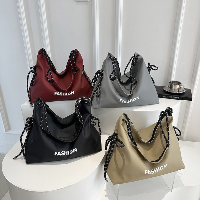 Damen stylische Tote-Tasche mit geflochtenem Kordelzug Nord Taschen