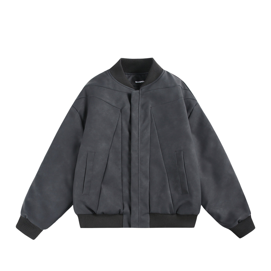 Unisex Oversize-Bomber mit minimalistischer Frontblende und strukturierter Nahtführung Nord Taschen