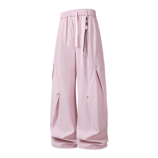Damen Extravagante weite Cargo-Hose mit Tunnelzugbund, großen Klappentaschen und gerafftem Beinabschluss Nord Taschen