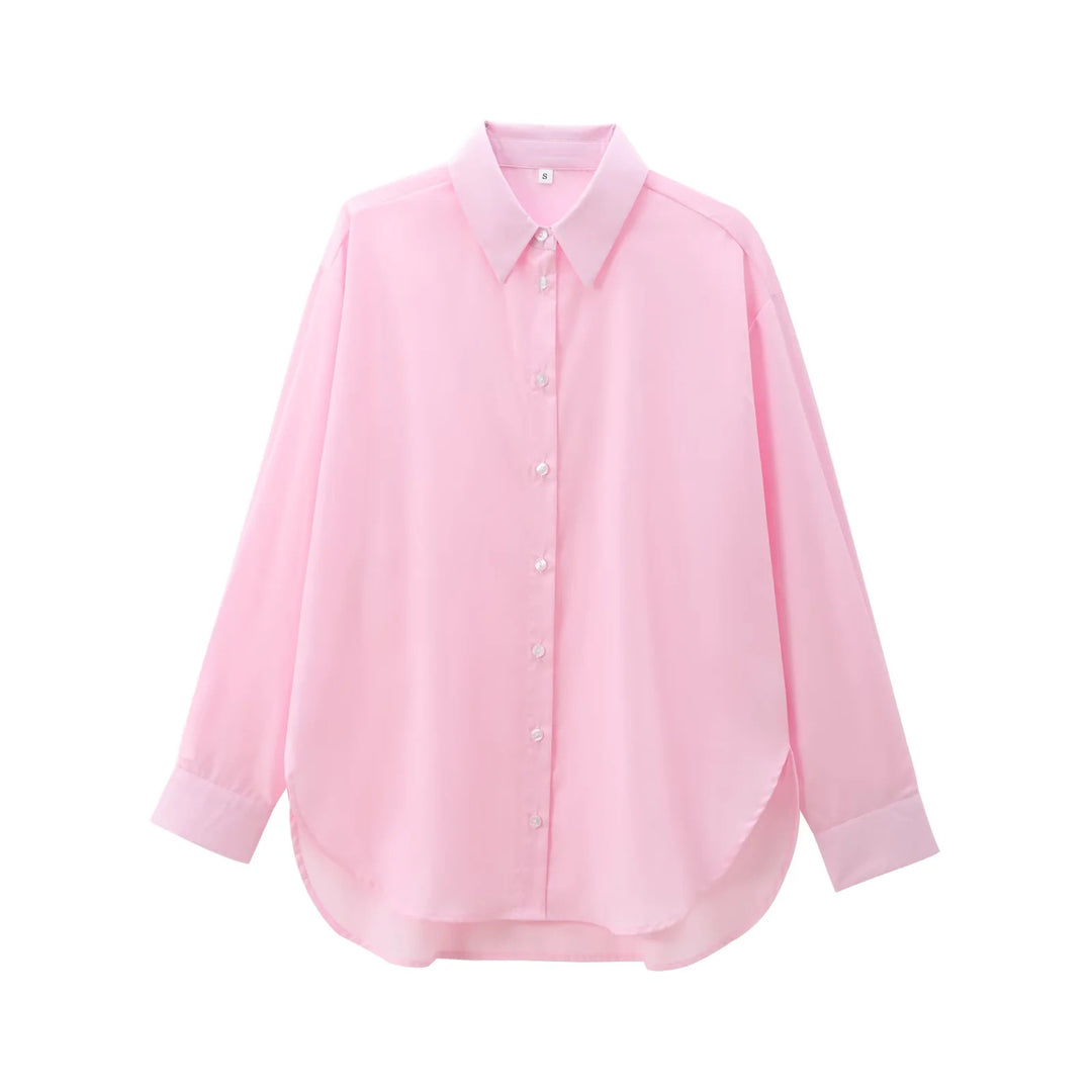 Damen 20+ oversized Hemdbluse mit weitem Schnitt und verlängertem Rückenteil Nord Taschen